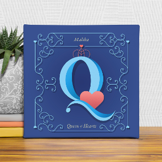 Personalised `Queen of Hearts` Canvas