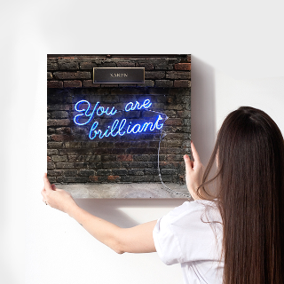 Personalised `You Are Brilliant` Art Tile